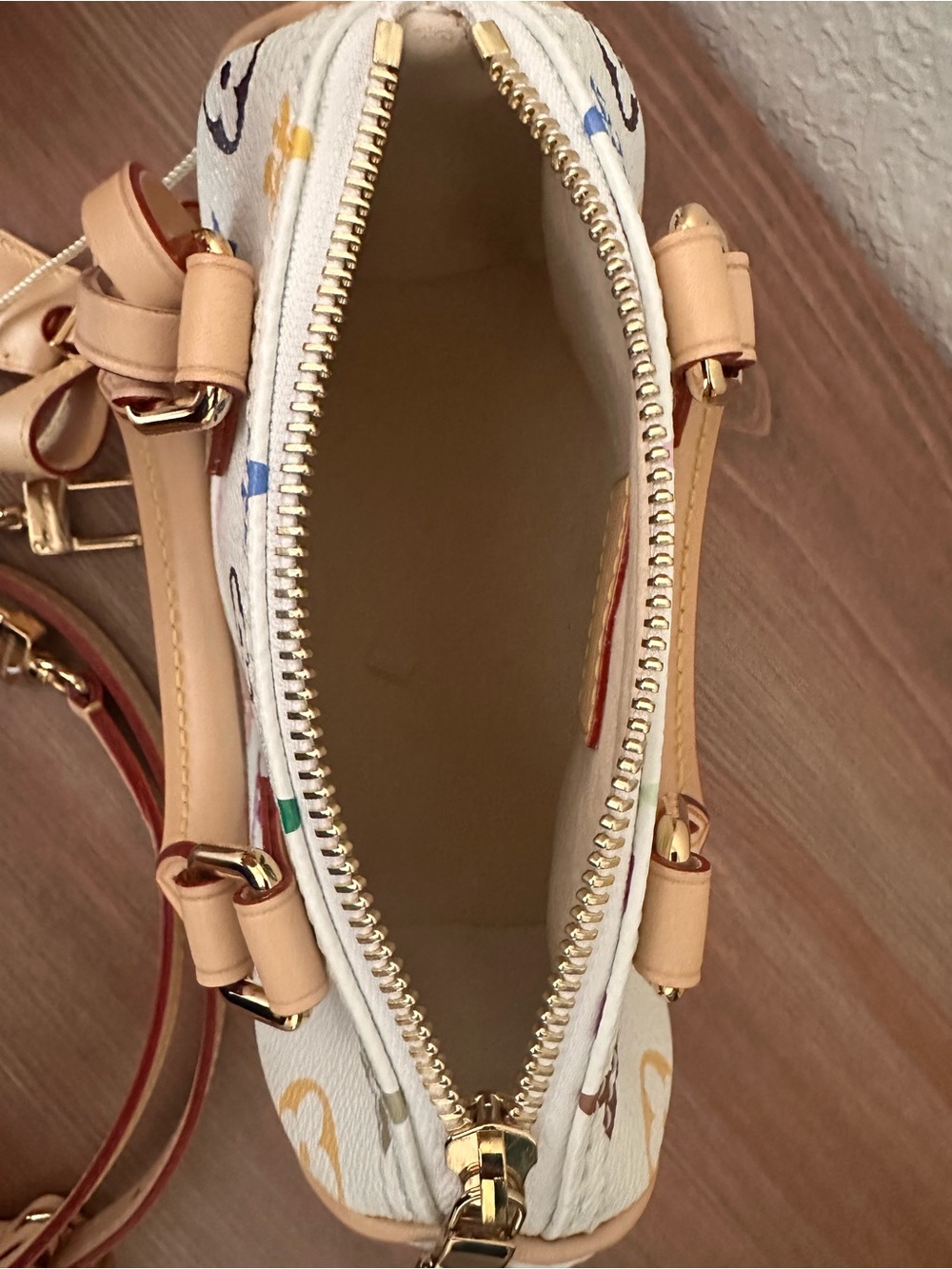 Louis Vuitton White Multicolor Nano Speedy - Picture 8 of 10